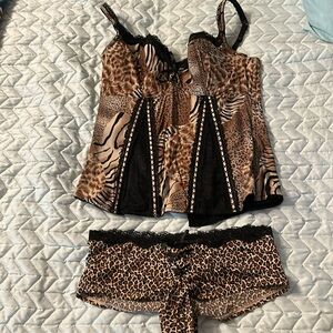 Fredericks of Hollywood corset set